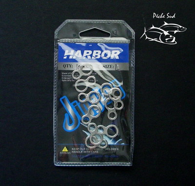 Harbor - Figure 8 solid ring - 400lb [Harbor-Fig8 (TAIWAN)] - $7.25 CAD :  PECHE SUD, Saltwater fishing tackles, jigging lures, reels, rods