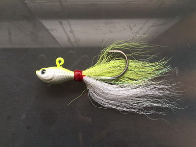 Bucktail jig 1oz - Chartreuse White [KMCBT1_CHRW (CHINA)] - $4.99 CAD :  PECHE SUD, Saltwater fishing tackles, jigging lures, reels, rods