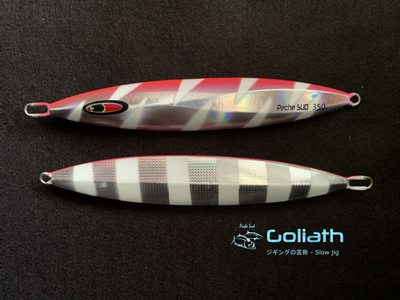 GOLIATH - Slow jigging lure 350 grams - Silver pink (striped