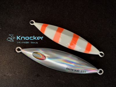KNOCKER - Slow pitch jigging lure 250 grams - Silver Orange [PS-A143-250-SO  (CHINA)] - $14.75 CAD : PECHE SUD, Saltwater fishing tackles, jigging  lures, reels, rods
